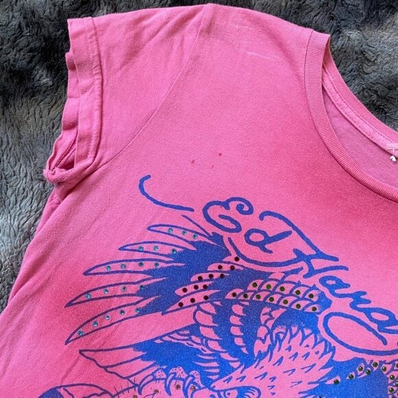 VTG Ed Hardy Battle Skull Airbrush Tee - Picture 7 of 10